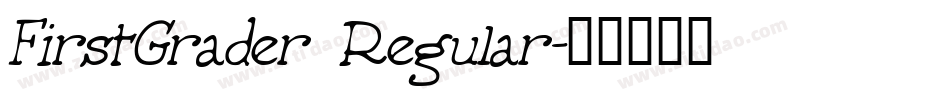 FirstGrader Regular字体转换